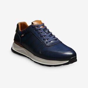 Allen Edmond Lawson Lace-Up Sneaker 10.5 D blue leather